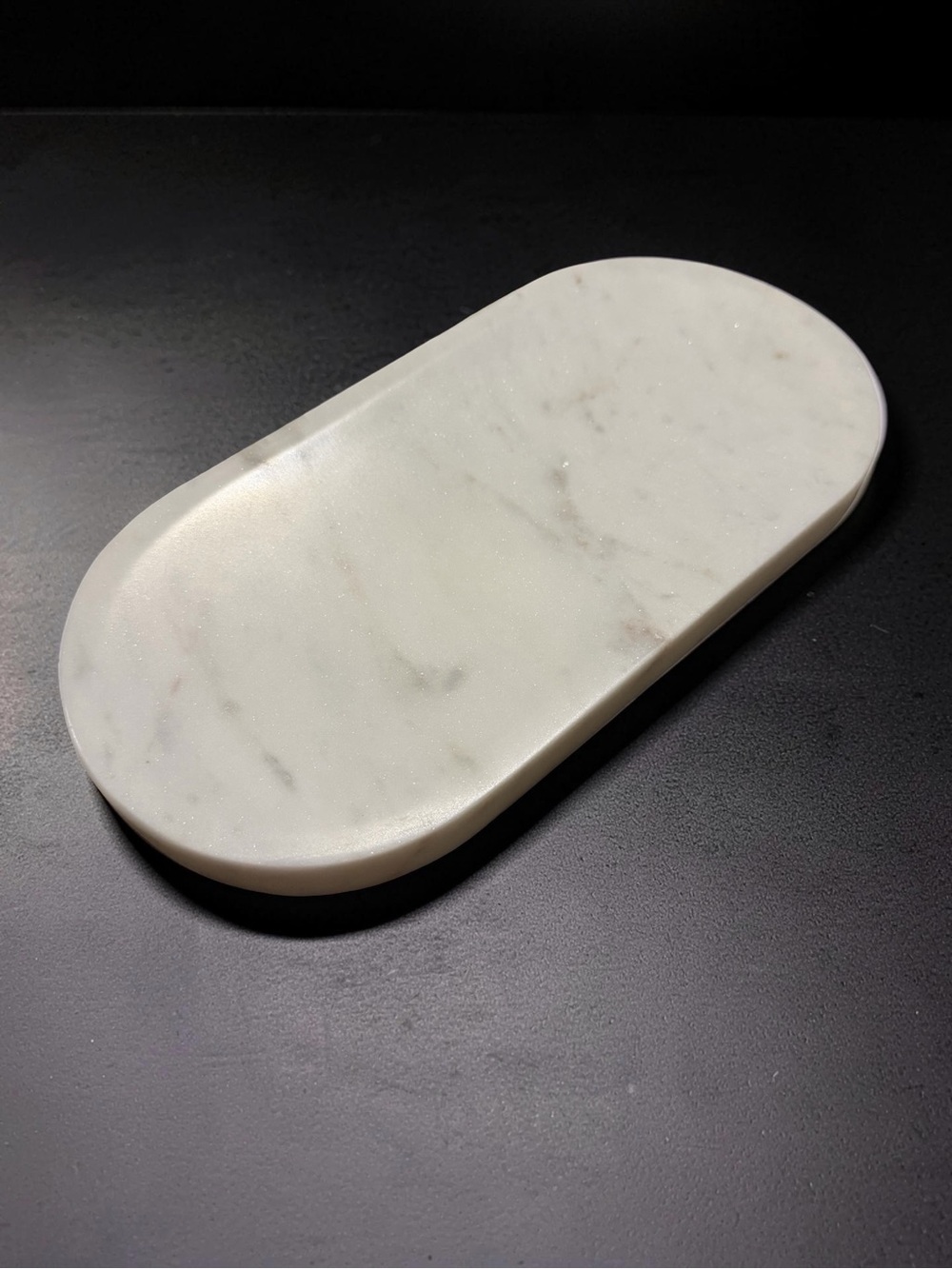 H&M White Marble Oval Vanity Tray